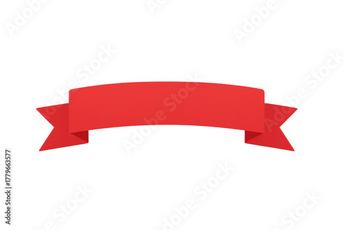 Free Download Red curved ribbon banner design element with award winning message space on transparent background - GFXLoad