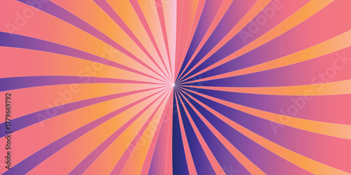 Vibrant gradient radial sunburst background with colorful rays