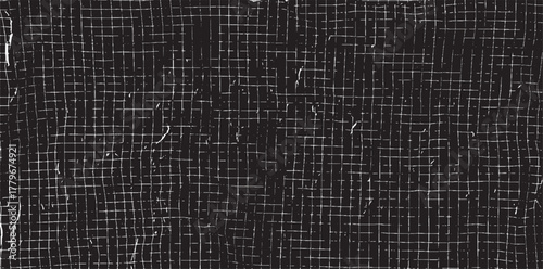 Monochrome texture composed of irregular graphic elements. Distressed uneven grunge background. Abstract vector illustration. Overlay for interesting effect and depth. Isolated on white background.