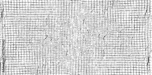 Monochrome texture composed of irregular graphic elements. Distressed uneven grunge background. Abstract vector illustration. Overlay for interesting effect and depth. Isolated on white background.