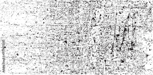 Scratched and Cracked Grunge Urban Background Texture Vector. Dust Overlay Distress Grainy Grungy Effect. Distressed Backdrop Vector Illustration. Isolated Black on White Background. EPS 10.