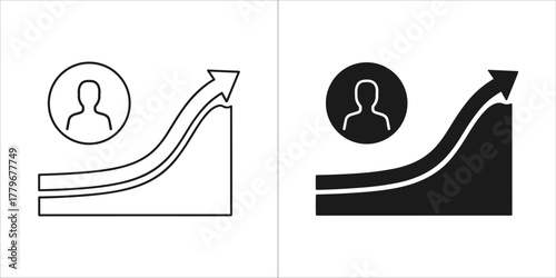 Career growth icon, representing professional advancement