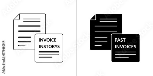 Invoice icon for past invoices instorys document