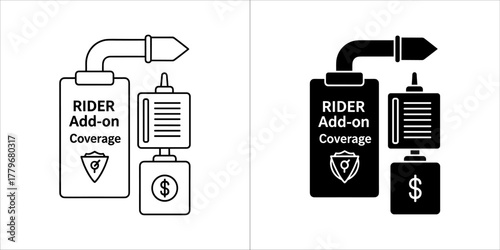 Rider add on coverage with dollar sign