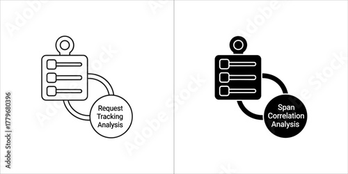 Request tracking analysis icon for business concept