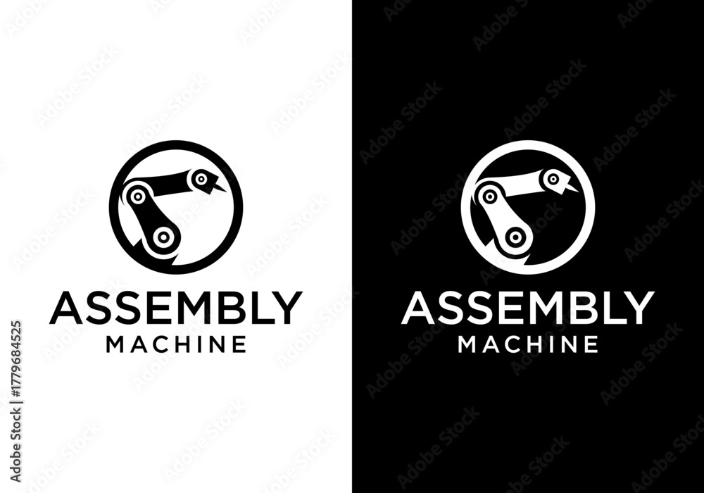 Naklejka premium vector design of automatic factory machine logo icon