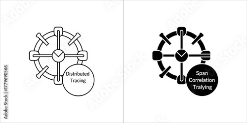 Distributed tracing and span correlation icons