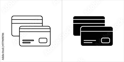 Credit card icon vector illustration