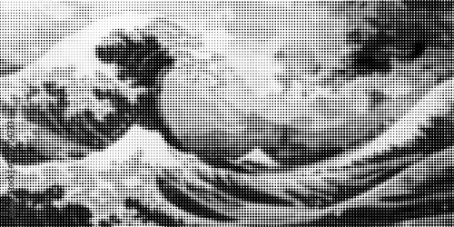 Dotted halftone gradient texture. Vanishing polka dot background. Repeating dots gradation pattern background. Black fading comic pop art overlay backdrop. Halftone raster effect wallpaper. Vector