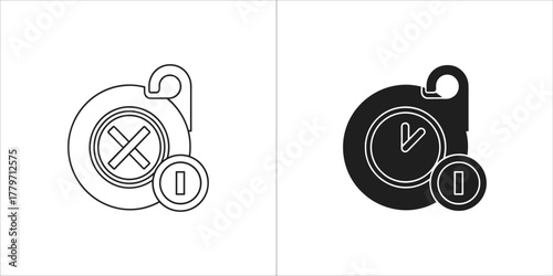 Do not disturb glyph icon, privacy concept