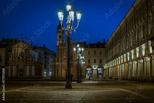фотографія Turin, Italy. San Carlo square is the elegant hearth of the city.
