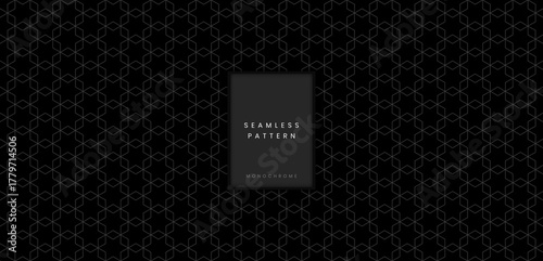 Clean Dark Seamless Geometric Pattern with Interconnected Line Grid