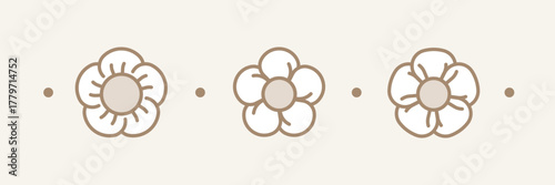 Strawberry blossom symbol. Modern design graphic element.