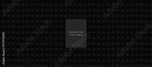 Dark Seamless Geometric Pattern with Interlocking Vertical Shapes