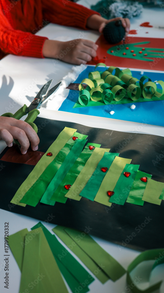 Fototapeta premium Idea for Christmas creativity with children