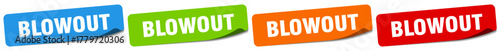 blowout sticker. blowout sticker set on white background