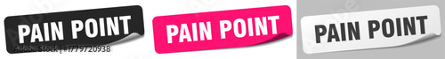 pain point sticker. pain point sticker set on white background
