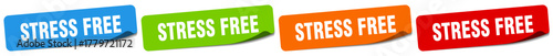 stress free sticker. stress free sticker set on white background