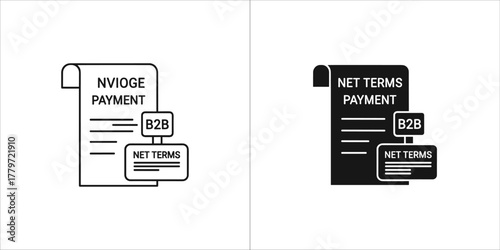 Invoice payment net terms b2b icon