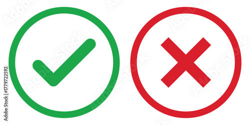 Yes green button, no red button, set of yes with tick and cross with no for app, set of yes and no buttons., decision icon, website yes and no icons, yes and no decision buttons