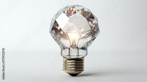 A modern chandelier bulb illuminates with a brilliant design, showcasing elegance and functionality.