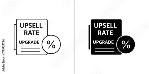 Upsell rate icon for business use