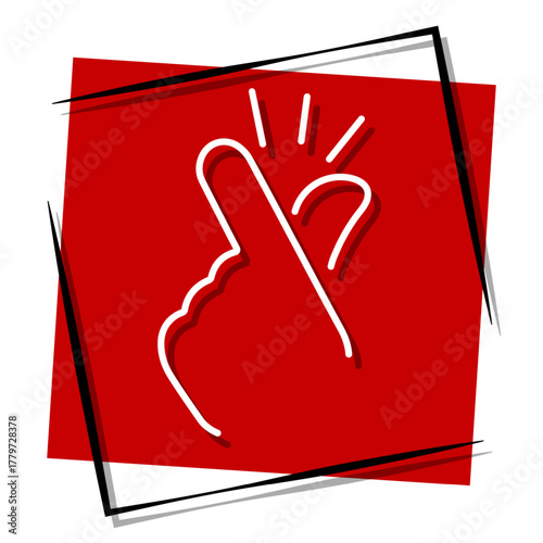 snap of fingers icon isolated on white background, vector illustration.
