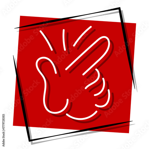 snap of fingers icon isolated on white background, vector illustration.