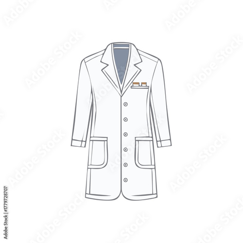 White Medical Lab Coat Illustration