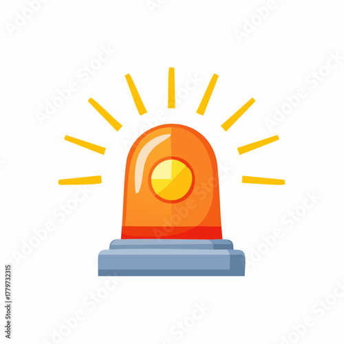 Flashing Orange Warning Light Beacon Alert Signal