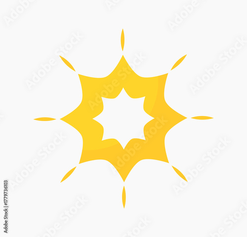 Christmas star shining icon. Holiday design element. Vector illustration.
