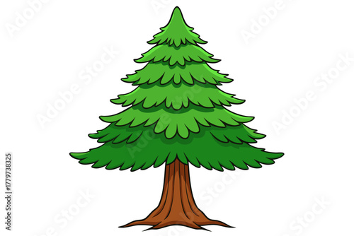 Cedar tree victor art design white background no name