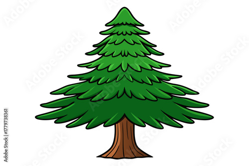 Cedar tree victor art design white background no name