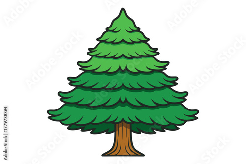 Cedar tree victor art design white background no name