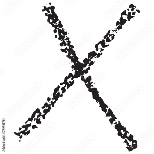 X sign. Abstract textures signs