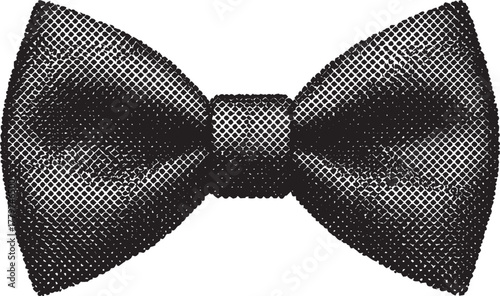Halftone Bow Tie Illustration