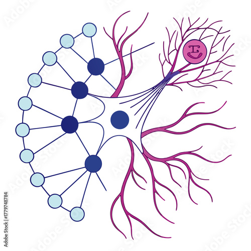 Conceptual Vector Diagram of Electromagnetic Wave Propagation Illustrating Interconnected Neural Networks and Digital Connectivity
