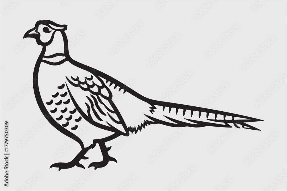 Fototapeta premium bird line art vector design