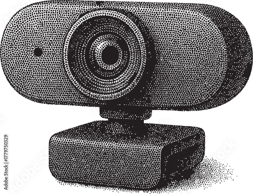 Halftone Webcam Illustration