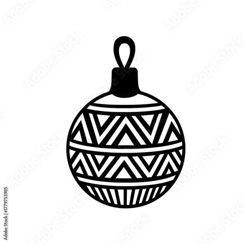 Black and White Christmas Ornament Vector Illustration

 

 
