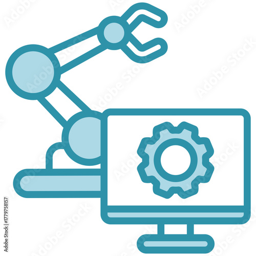 Control Center Icon, Mini Illustration Relate To Industry 4-0, Modern Industry. Use For Modern Concept, Ui, Ux Web And App Development.