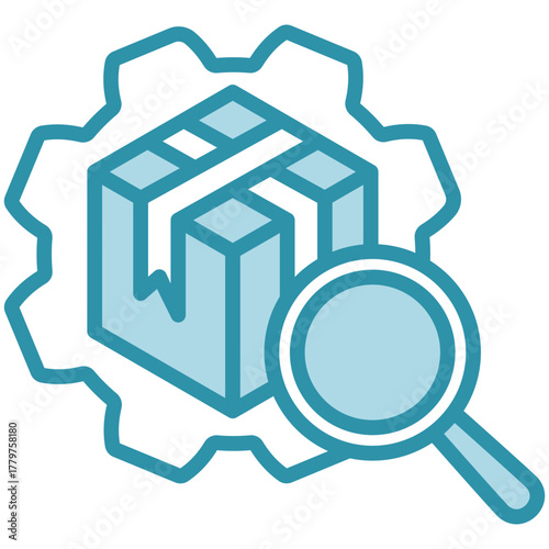 Data Analytics Icon, Mini Illustration Relate To Industry 4-0, Modern Industry. Use For Modern Concept, Ui, Ux Web And App Development.