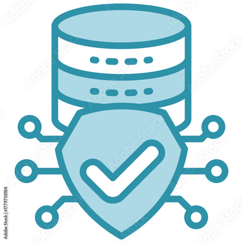 Cyber Security Icon, Mini Illustration Relate To Industry 4-0, Modern Industry. Use For Modern Concept, Ui, Ux Web And App Development.