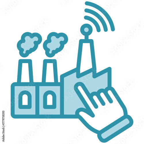 Automation Icon, Mini Illustration Relate To Industry 4-0, Modern Industry. Use For Modern Concept, Ui, Ux Web And App Development.