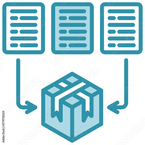Predictive Model Icon, Mini Illustration Relate To Industry 4-0, Modern Industry. Use For Modern Concept, Ui, Ux Web And App Development.