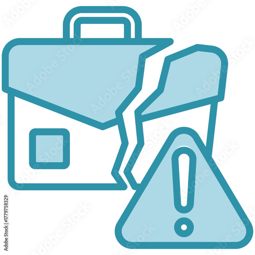 Job Loss Icon, Mini Illustration Relate To Industry 4-0, Modern Industry. Use For Modern Concept, Ui, Ux Web And App Development.