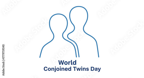 Simple illustration of two connected figures with text below them