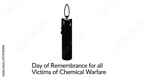 A simple black silhouette of a lit candle against a plain white background