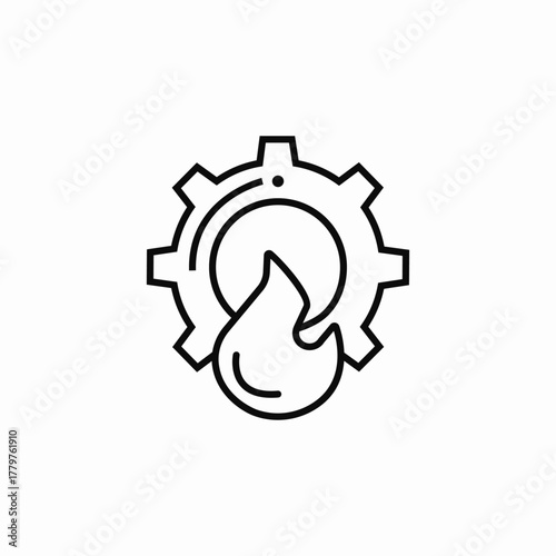 fire settings gear icon sign vector