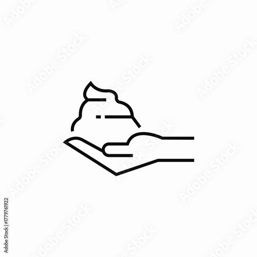 foam shaving icon sign vector